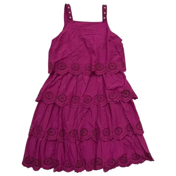 Scotch & Soda Girls‎ Park in Bloom Layered Eyelet Dress Purple 14 Cottagecore