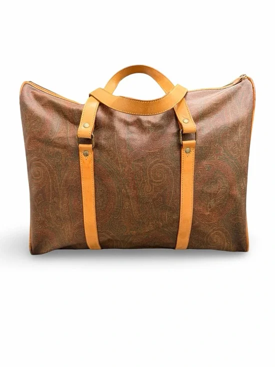Rare ETRO Vintage Milano Red Paisley Weekend Shoulder Bag- Made in Italy