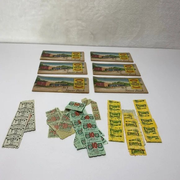 Vintage‎ Top Value Stamps Saver Book Collection Retro Collectible Paper