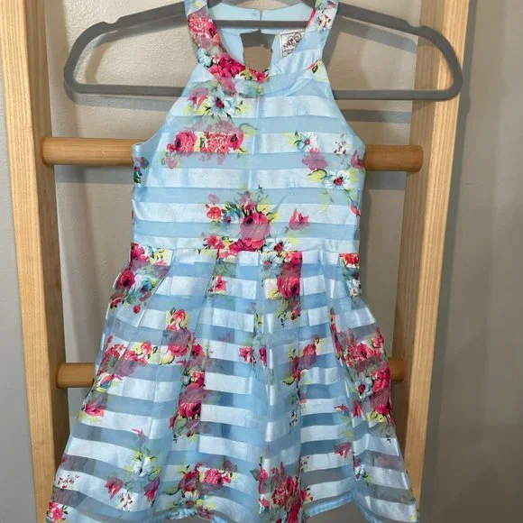Knit Works Formal Blue Floral Dress‎