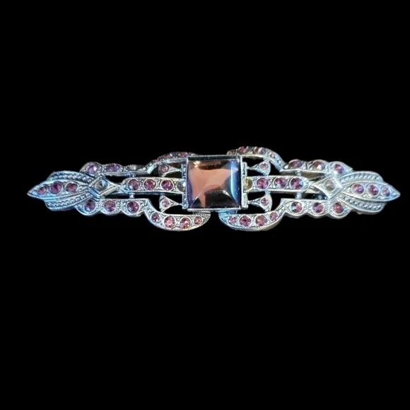 Copy - Vintage Brooch purple stone it does have a few stones missing.