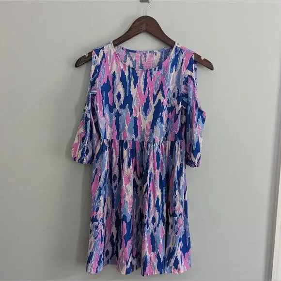 Girls Lilly Pulitzer Purple Ikat Dress XL 12-14 Years