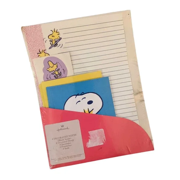 Vintage Snoopy & Woodstock Stationary Set from Hallmark‎ Sealed RARE