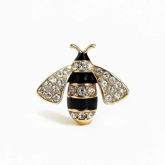 ⚜️ Cute Gold and Black Bee Brooch