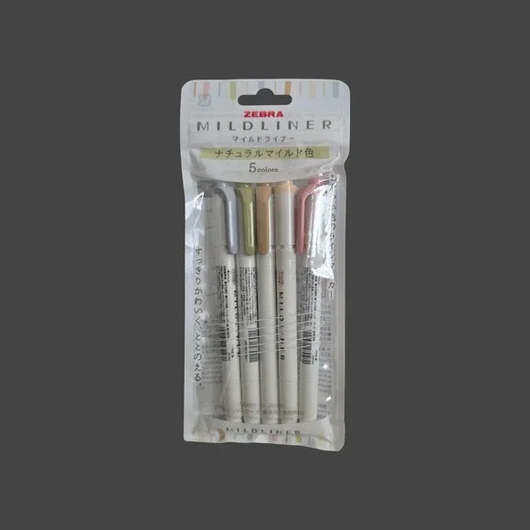 Zebra Mildliner Natural Color 5 Pack Double Ended Highlighter WKT7-5C-NTC Japan