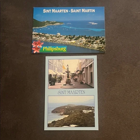 2 St Martin Sint Maarten Philipsburg Caribbean Unposted Postcard Postcards