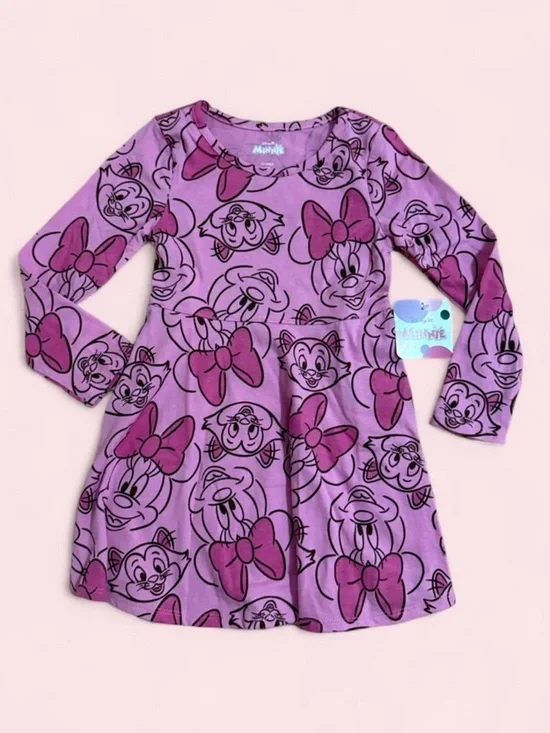 Minnie‎ Mouse Toddler Long Sleeve Dress NWT 12M–3T