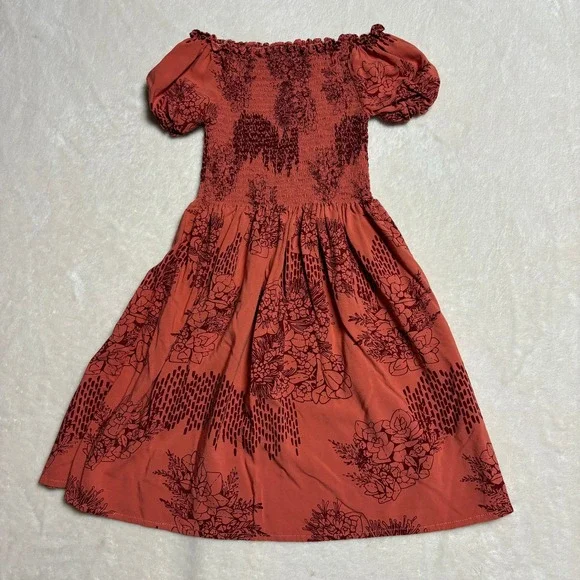Kahulale'a Girls Dress Keiki Size 10 Ka Ua Moaniani Lehua O Puna Floral Pink