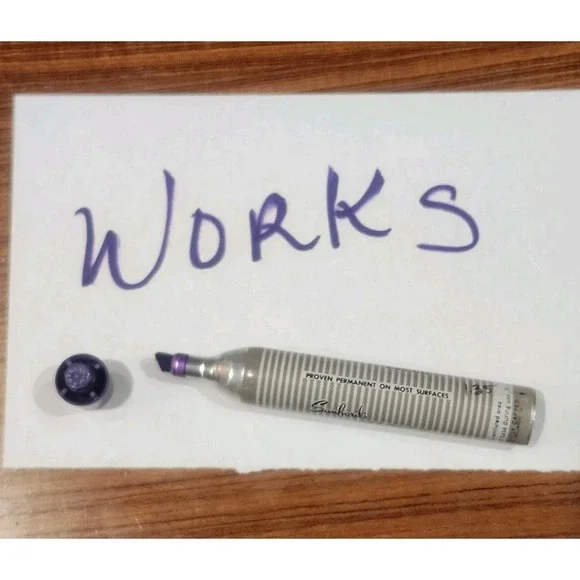 Vintage Sandford King Size Permanent Marker Purple STRONG Smell Chisel Tip