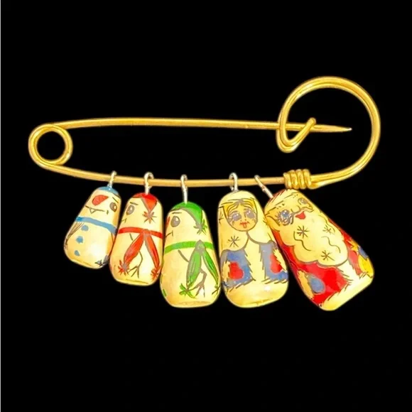 Colorful Matryoshka Brooch /Pin