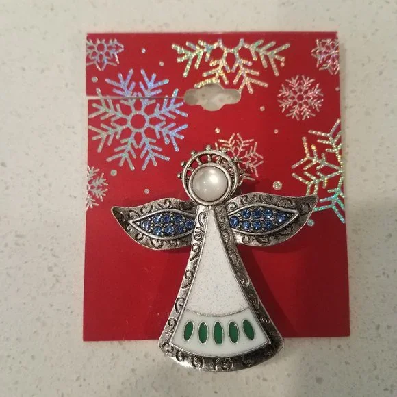 3/$15 Rhinestone Angel Pin NWT