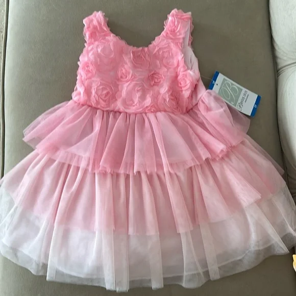 Girls 2T flower girl tutu lined formal fancy dress nwt new tulle tiered