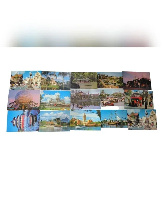 Disneyland Disneyworld Epcot Vintage Postcard Lot Of‎ 15 50s 80s Nostalgia
