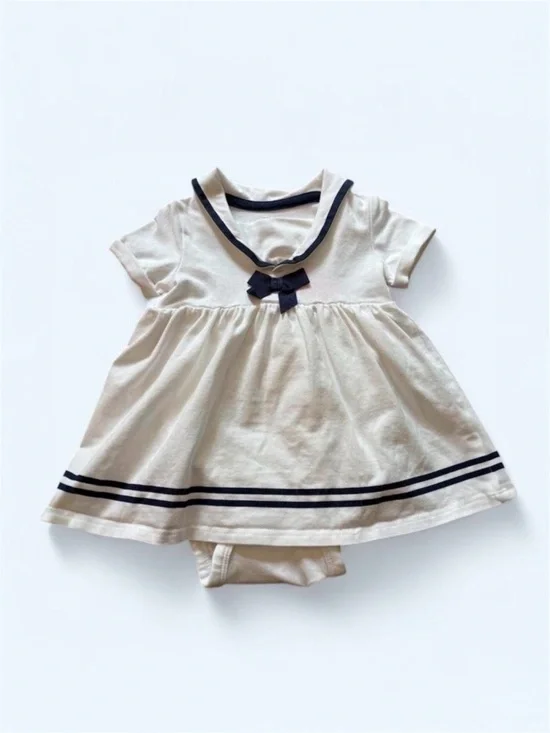 H&M Baby Sailor Dress Bodysuit 3M Organic Cotton
