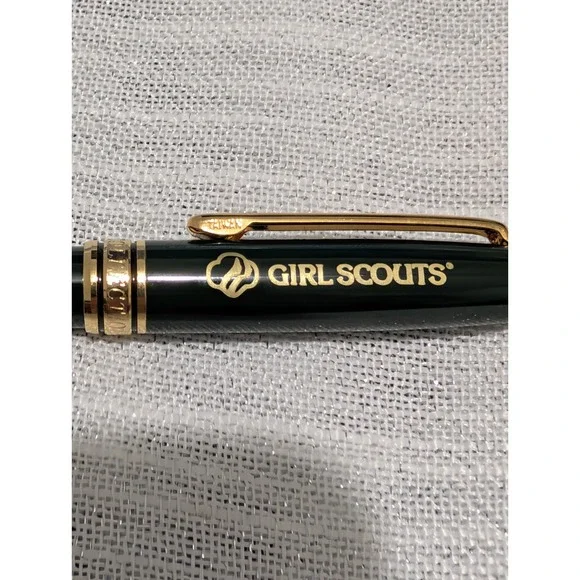 Girl Scouts Dynasty VTG Collection Twist‎ Ballpoint Pen Green & Gold Executive