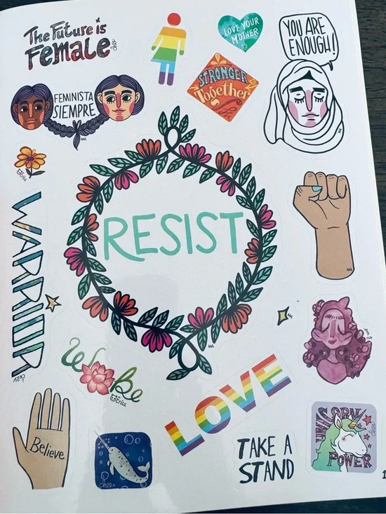 Feminist Female Resist Stickers