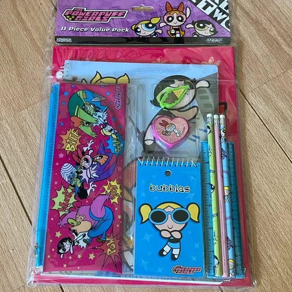 Y2K powerpuff girls stationery set