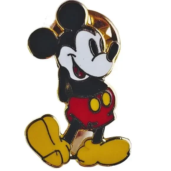 Vintage Disney Mickey Mouse Enamel Pin Classic Pose