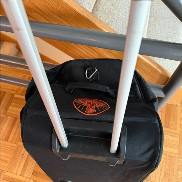 Jagermeister Jager Rolling Suitcase Duffle Black & Orange Duffel Bag