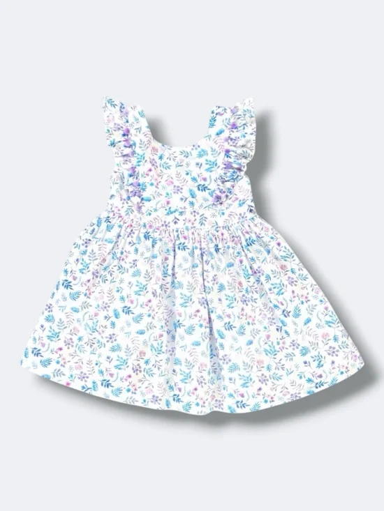 Maggie & Zoe Dress Girls 18M White Floral Ruffle Pom Easter Spring Party