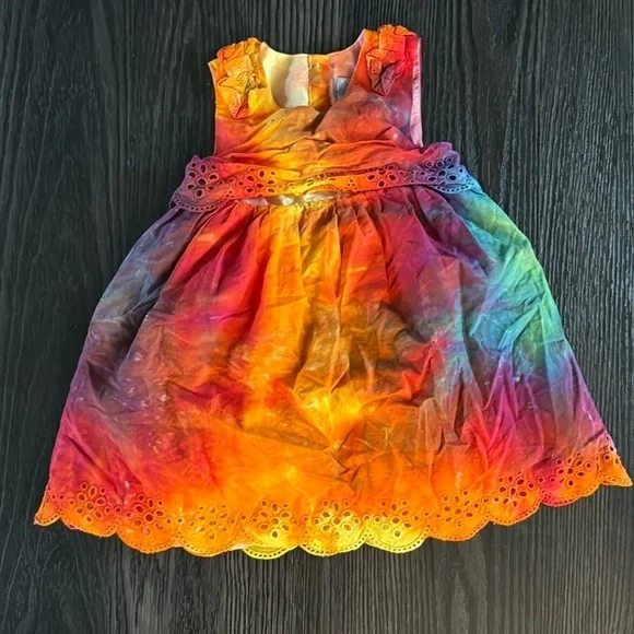 🍍TAHARI BABY TYED DYED DRESS🍍sz 12M🍍O-1