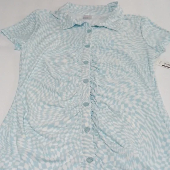 NO BOUNDARIES  Juniors's Ruched Shirt Dress -L (11 - 13)