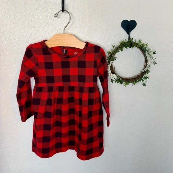Wonder Nation Red & Black Plaid Dress | Baby Girl | 18 Months