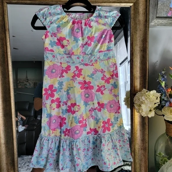Hanna Andersson girls floral dress 130