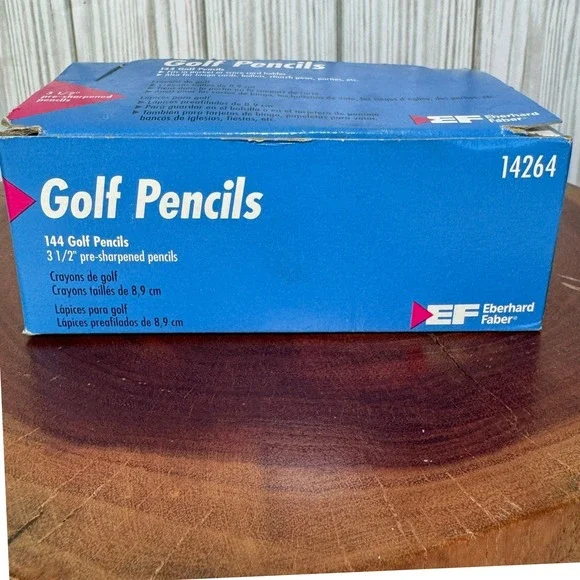 Eberhard Faber Golf Pencils 144 Count Pre-Sharpened Yellow 3.5 Inch Bulk 14264