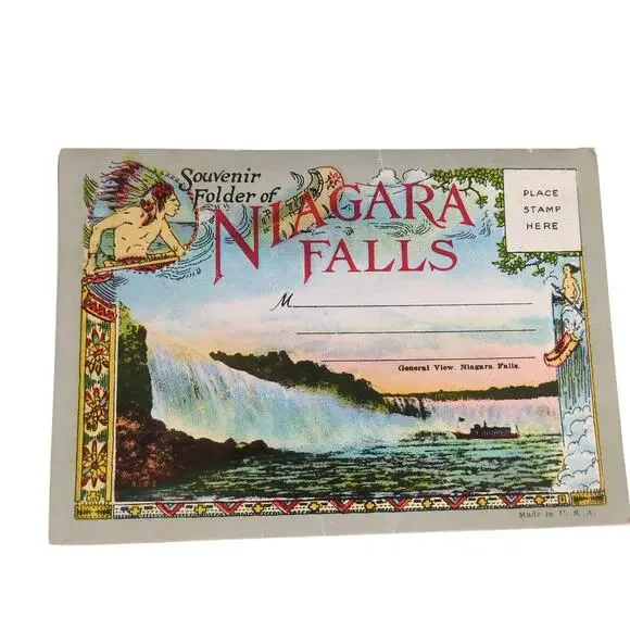 Souvenir Folder of‎ Niagara Falls 1920s Fold-Out Postcards Horseshoe Rock Ages+