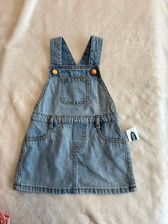 Old Navy NWT Jean overall dress 18-24 month toddler girl blue Jean