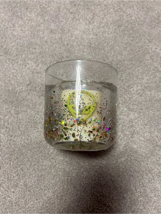 light up Glitter Alien Balloon LED Candle - Green