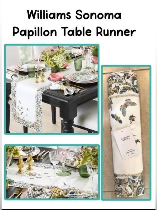 Williams Sonoma Papillon Table Runner