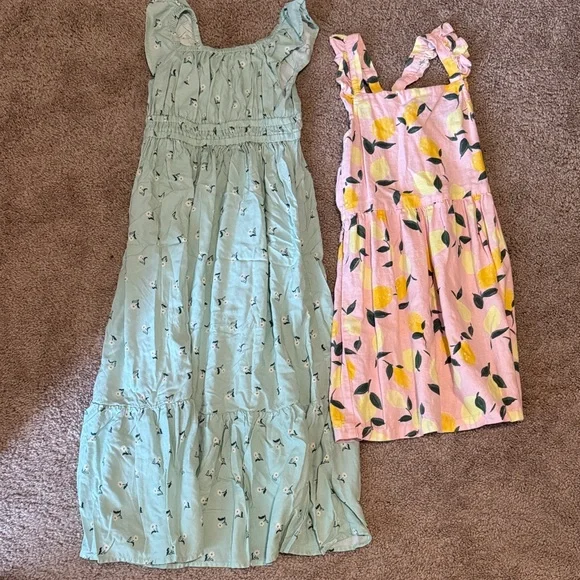 Carter's Green and Pink Kids Dresses