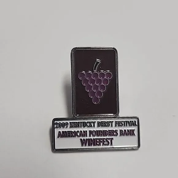 Kentucky Derby Festival American Founders Bank Winefest Sponser Pin Brooch 2009