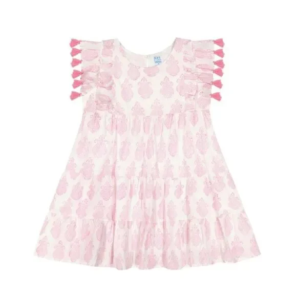 Mer St. Barth Pink Tassel Kids Dress