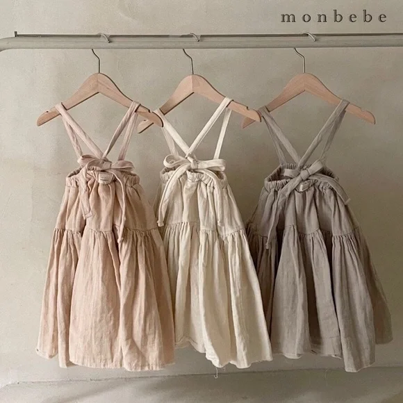 NWT Monbebe Gauzy Cotton Boho Neutral Can Can Wear 2 Ways Skirt Dress in Gray S