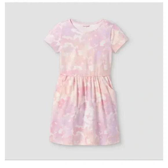 Girls' Printed Short Sleeve Knit Dress - Cat & Jack