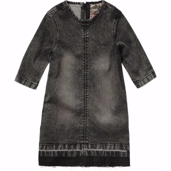 Vingino denim tunic dress Paigy black sz 8/128 New