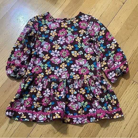 Hanna Andersson size 100 marroon Floral Dress
