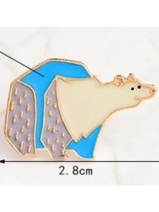 Polar Bear Pin Brooch