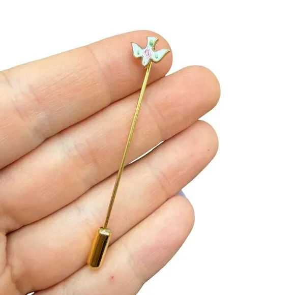 Vintage Jewelry Peace Dove Stick Pin