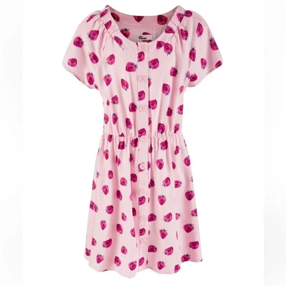 Epic Threads big kids girls novelty pink strawberry pullover peasant dress
