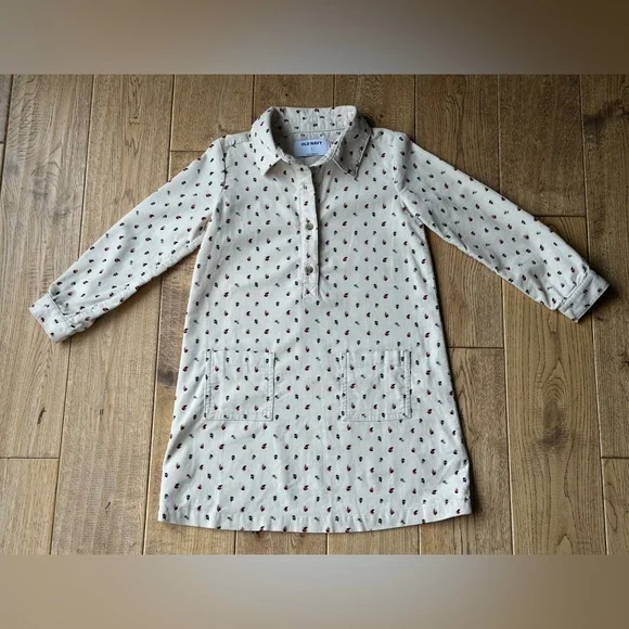 Old Navy Corduroy Floral Print Dress size 5T