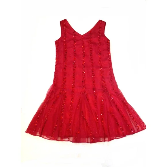 NEW Blush‎ Us Angels Red Sequin Valentines Day Dress  sz 6x 7