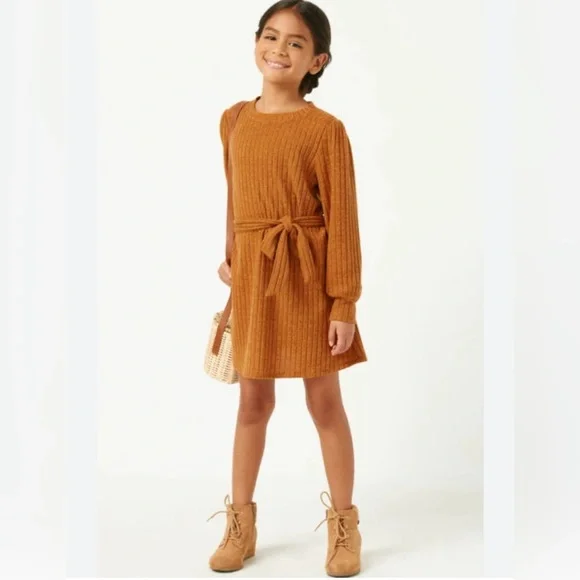 Hayden Tan Knit Kids Dress