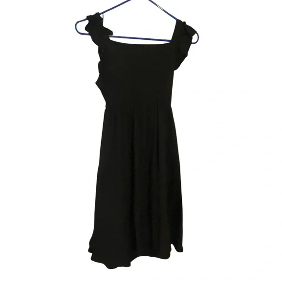 Elegant Black Ruffle Dress