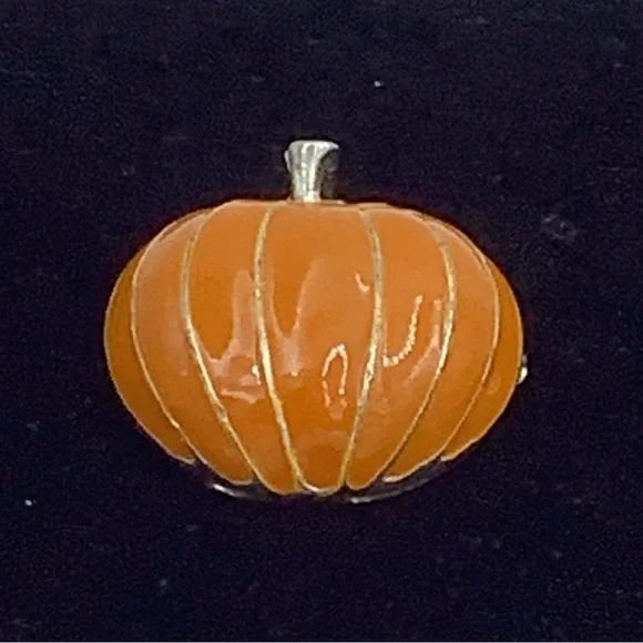 Metallic Pumpkin Brooch Brooch