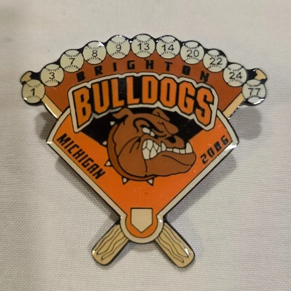 Brighton Bulldogs Michigan 2006 Baseball Team Lapel Pin Cooperstown Pins