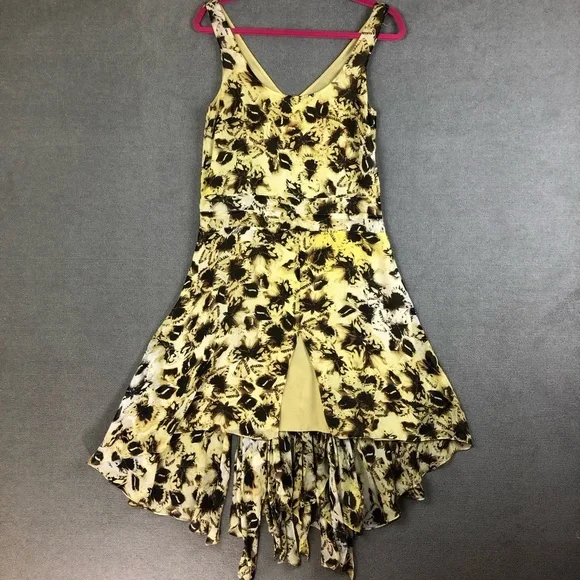 leifsdottir Anthropologie High Low Sleeveless Butterfly print fairy dress size 0